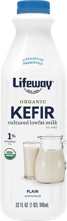 Lifeway Organic Probiotic Low Fat Plain Kefir, 32 Ounce -- 6 per case.