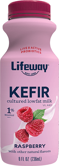 Lifeway Raspberry Low Fat Kefir, 8 Ounce -- 6 per case.