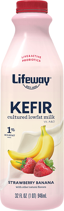 Lifeway Probiotic Low Fat Strawberry Banana Kefir, 32 Ounce -- 6 per case.