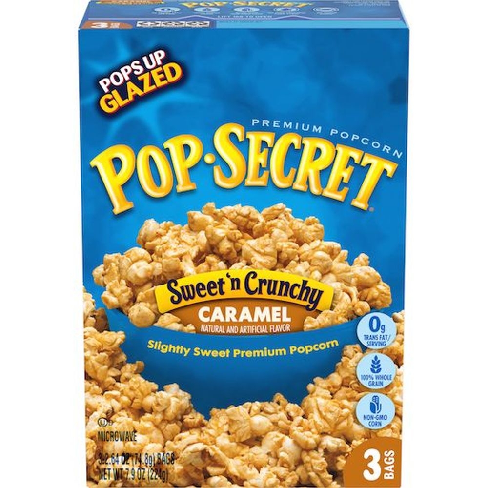 Pop Secret Sweet n Crunchy Caramel Microwave Popcorn, 7.92 Ounce - 6 per case