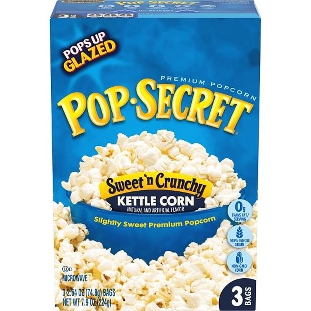 Pop Secret Share Size Sweet N Crunchy Kettle Corn Microwave Popcorn, 7.92 Ounce - 6 per case