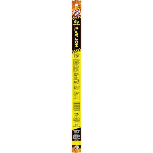 Slim Jim Giant Hot Smoked Snack Stick, 0.97 Ounce -- 144 Per Case