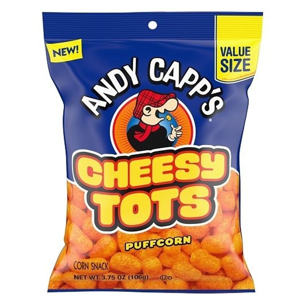 Andy Capp Cheesy Tots Puffcorn Snacks, 3.75 Ounce -- 8 per case