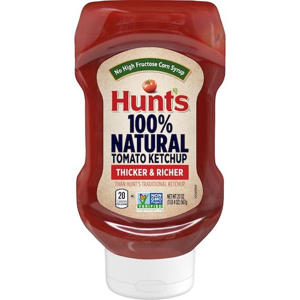 Hunts 100 Percent Natural Tomato Ketchup, 20 Ounce -- 12 per case