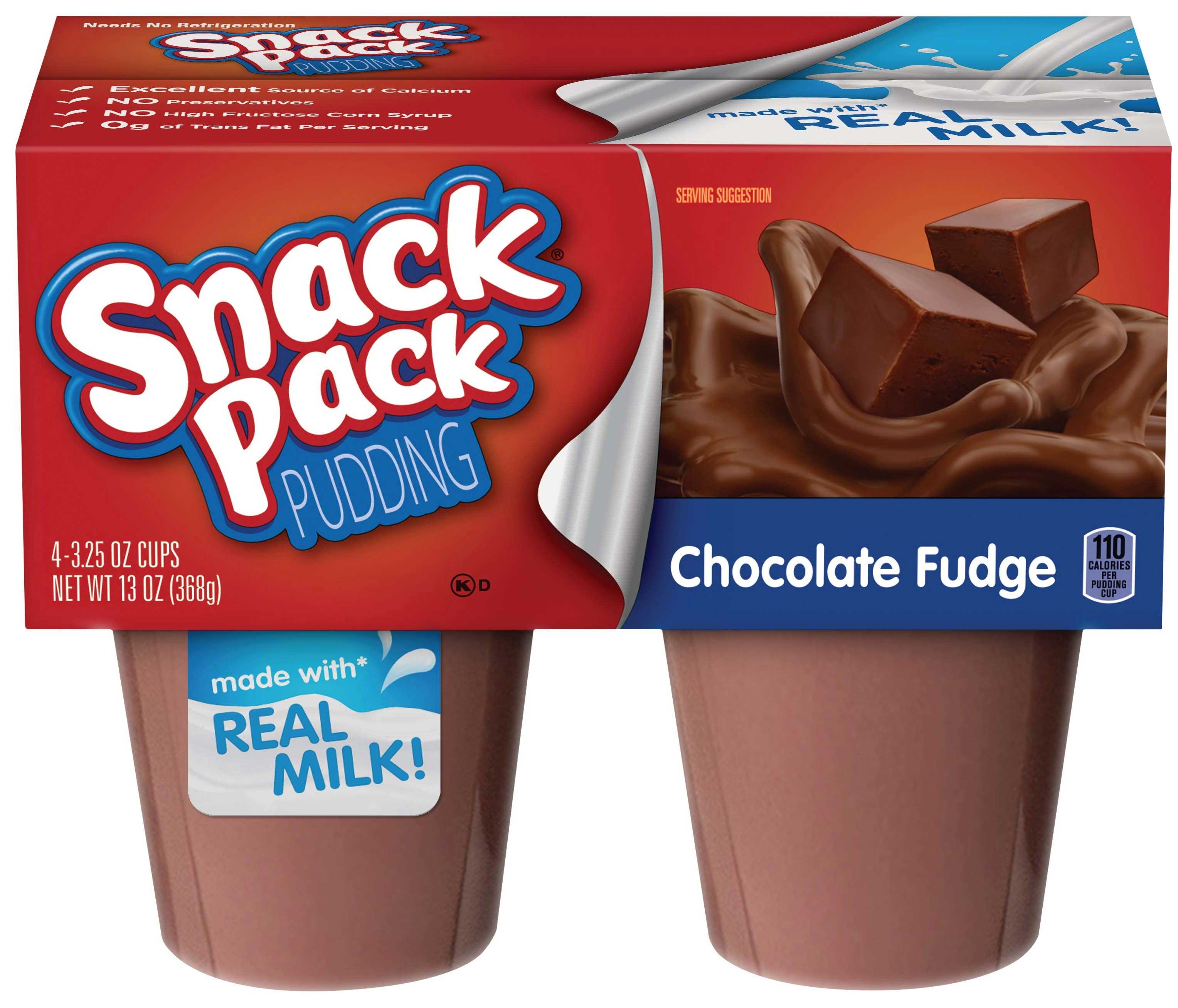 Snack Pack Chocolate Fudge Pudding, 13 Ounce -- 12 per case