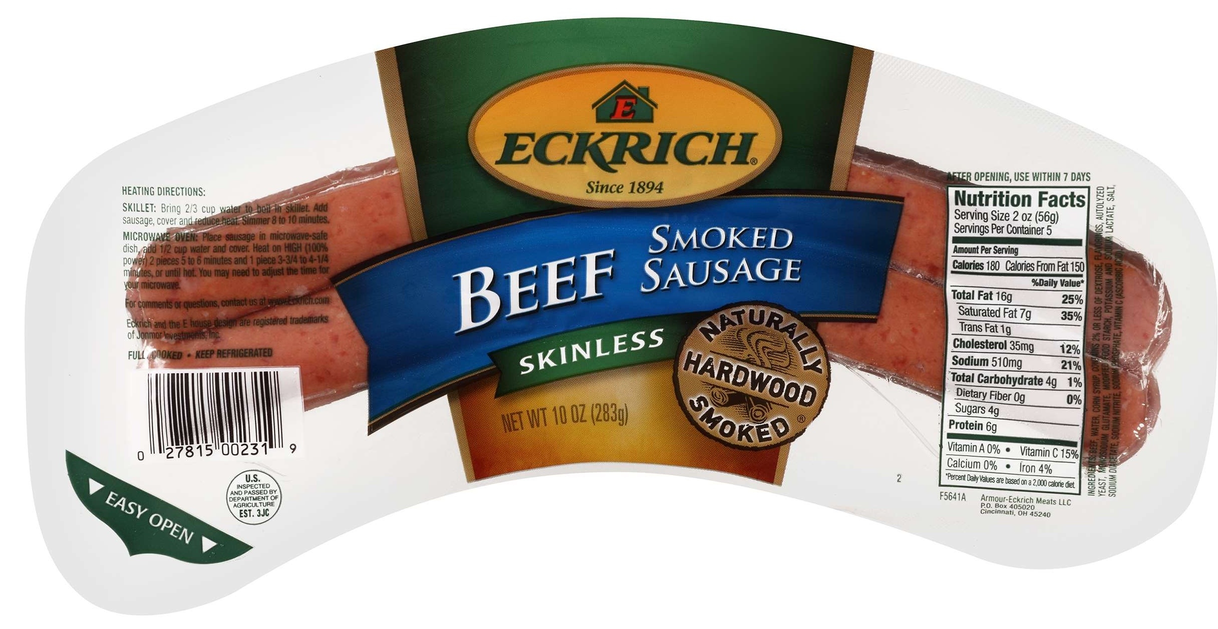 Armour Smoked Beef Sausage Rope, 10 Ounce -- 12 per case