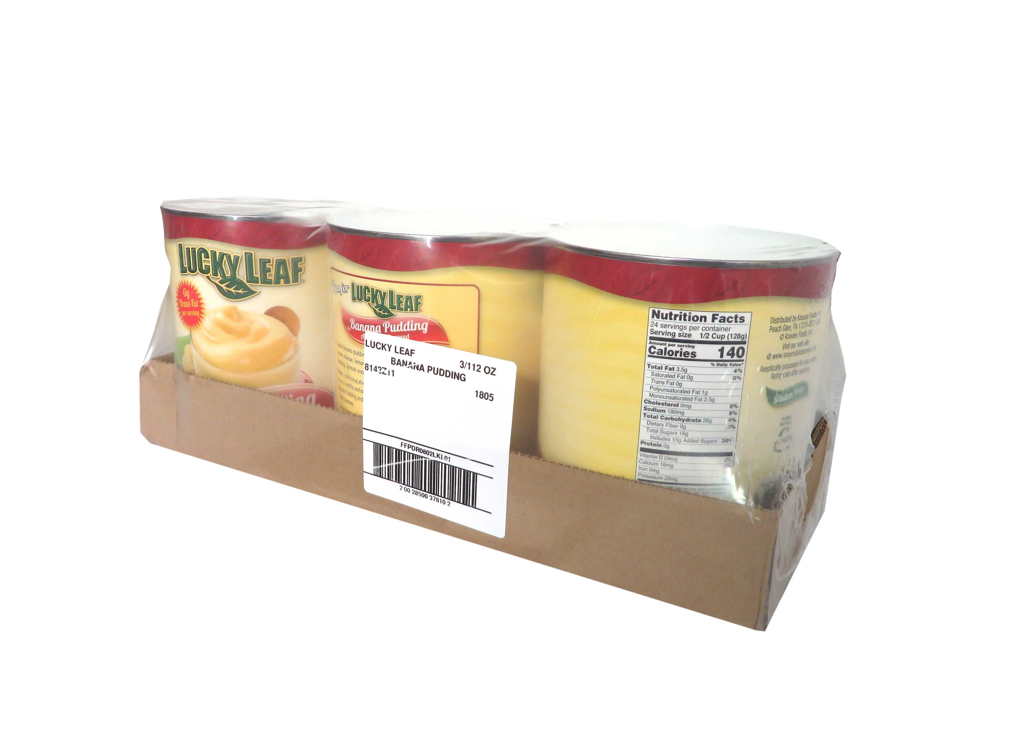 Lucky Leaf Banana Pudding, 112 Ounce Can -- 3 per case.