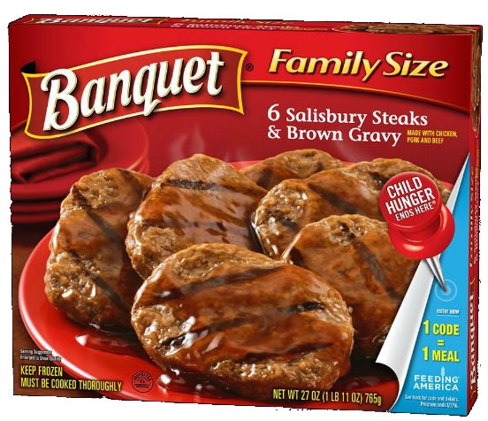 Conagra Banquet Family Style Salisbury Steak, 30 Ounce -- 6 per case.