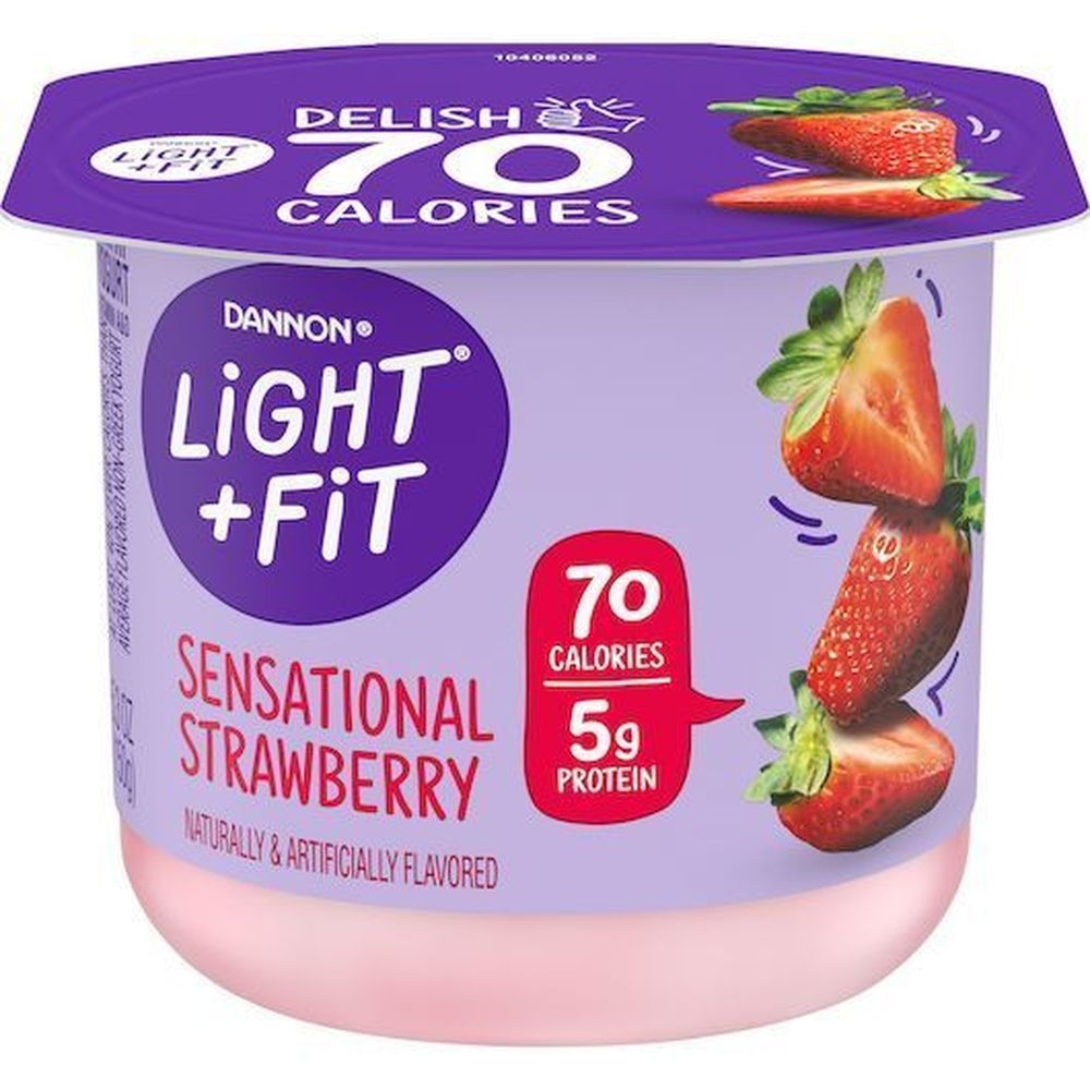 Light and Fit Nonfat Strawberry Yogurt, 5.3 Ounce -- 12 per case