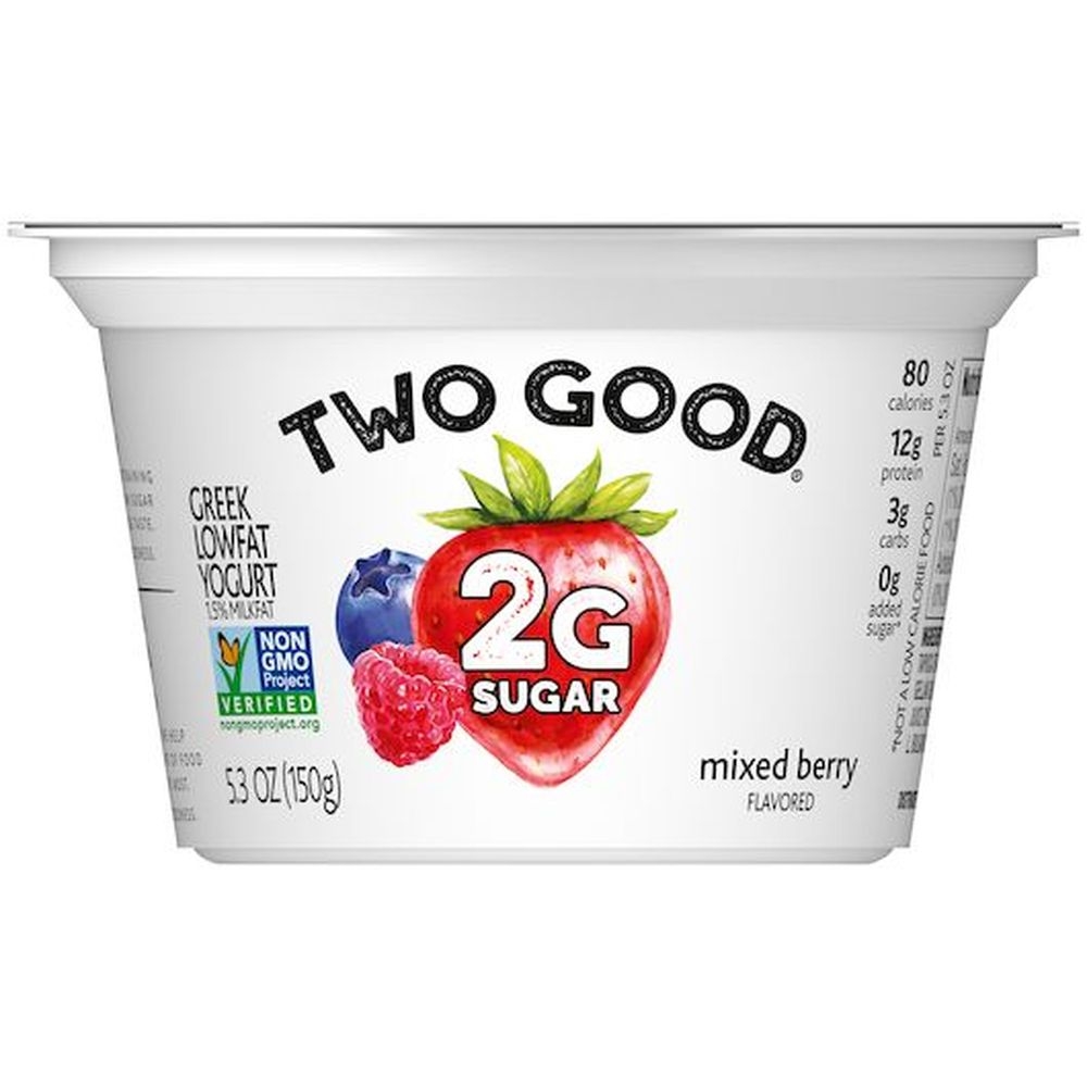 Two Good Greek Mixed Berry Yogurt, 5.3 Ounce -- 12 per case