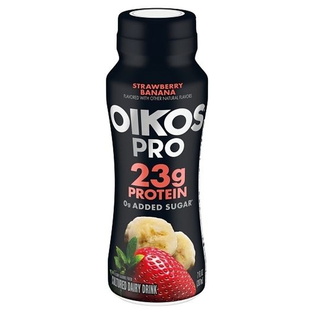 Oikos Pro Strawberry Banana Cultured Dairy Drink, 7 Ounce -- 8 per case