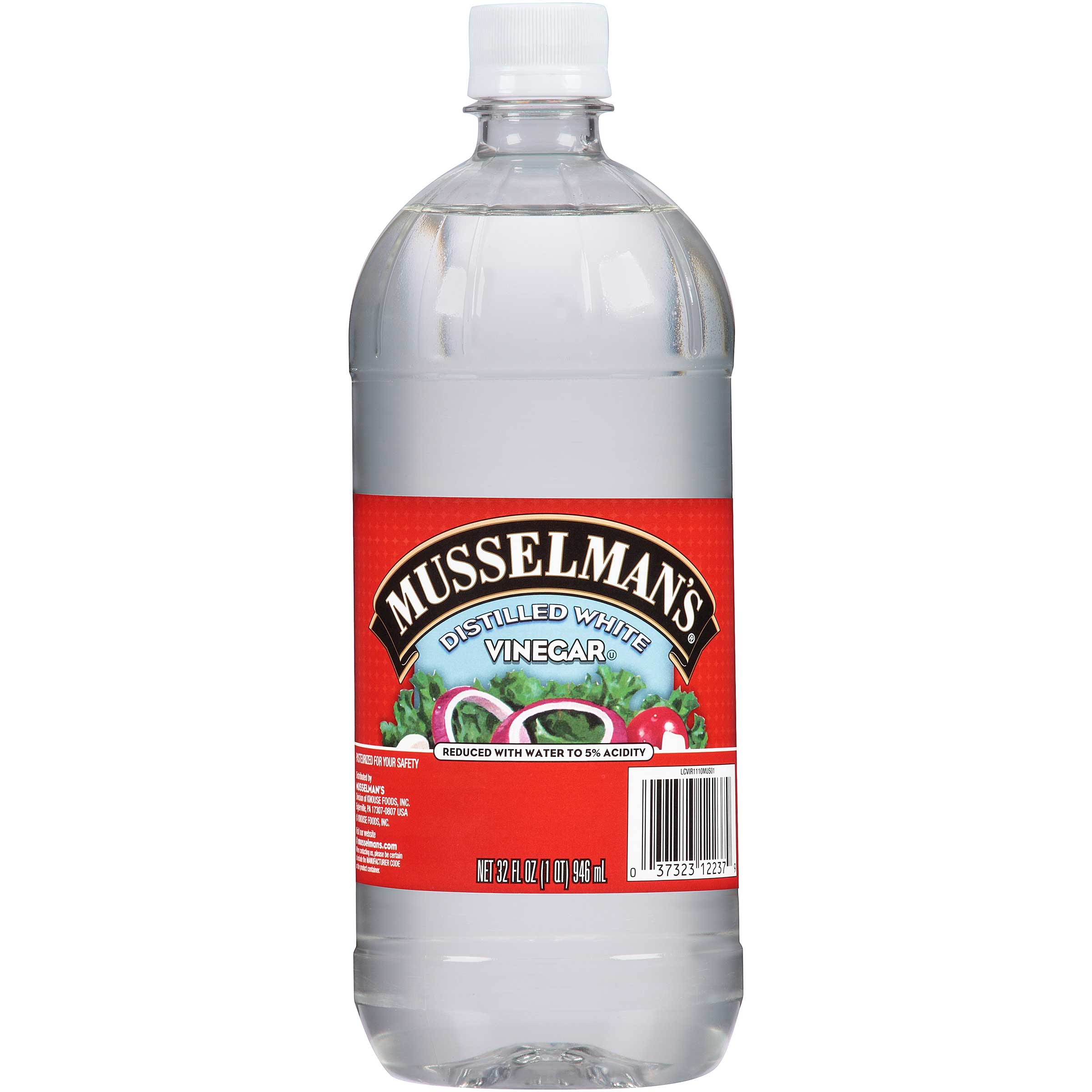 Musselmans Distilled White Vinegar, 32 Fluid Ounce -- 12 per case.
