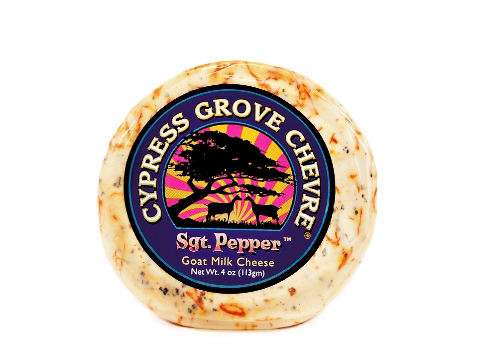 Cypress Grove Chevre Sgt Pepper Goat Milk Cheese Disks, 4 Ounce -- 12 per case.