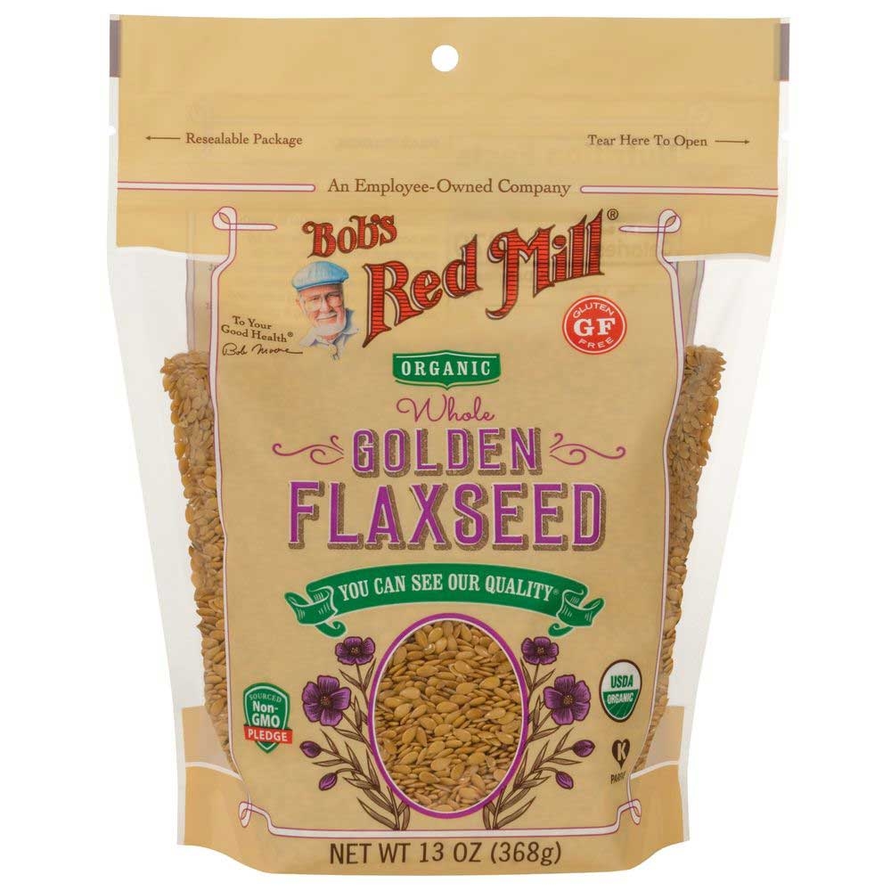 Bobs Red Mill Organic Golden Flax Seed, 13 Ounce -- 4 per case.