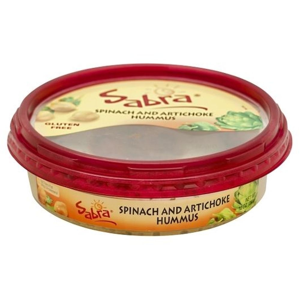 Sabra Spinach and Artichoke Hummus, 10 Ounce Tub -- 12 per case