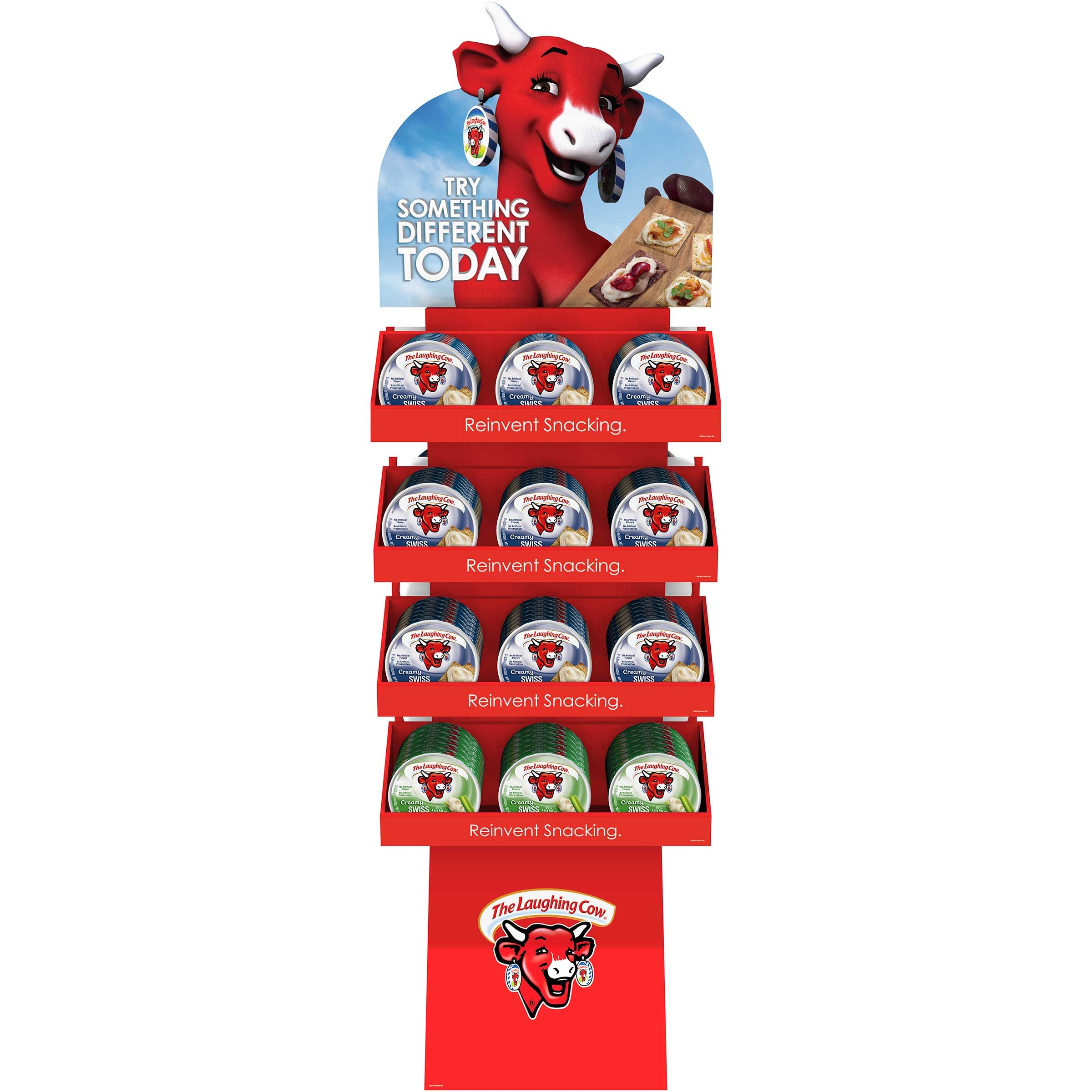 Laughing Cow Original and Light Cheese - Display -- 48 per case.