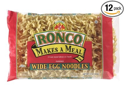Ronco Wide Egg Noodles, 12 Ounce -- 12 per case.