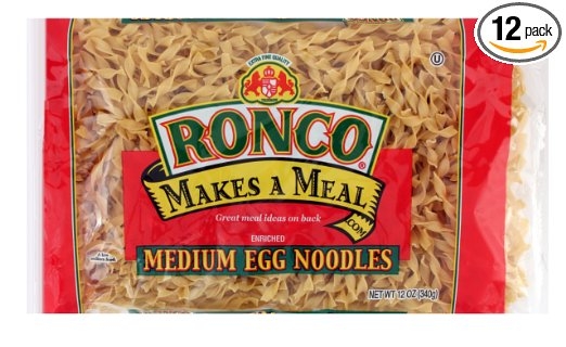 Ronco Medium Egg Noodles, 12 Ounce -- 12 per case.