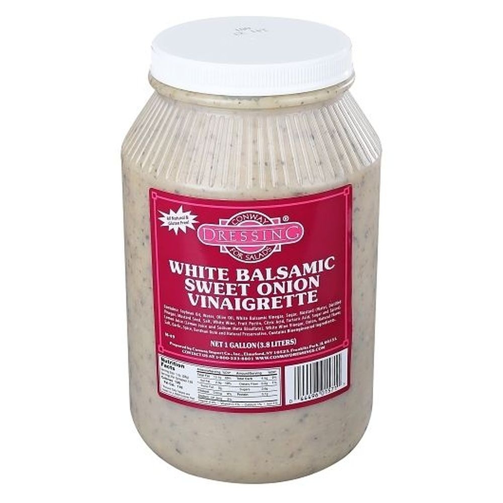 Conway White Balsamic Sweet Onion Vinaigrette, 1 Gallon -- 2 per case