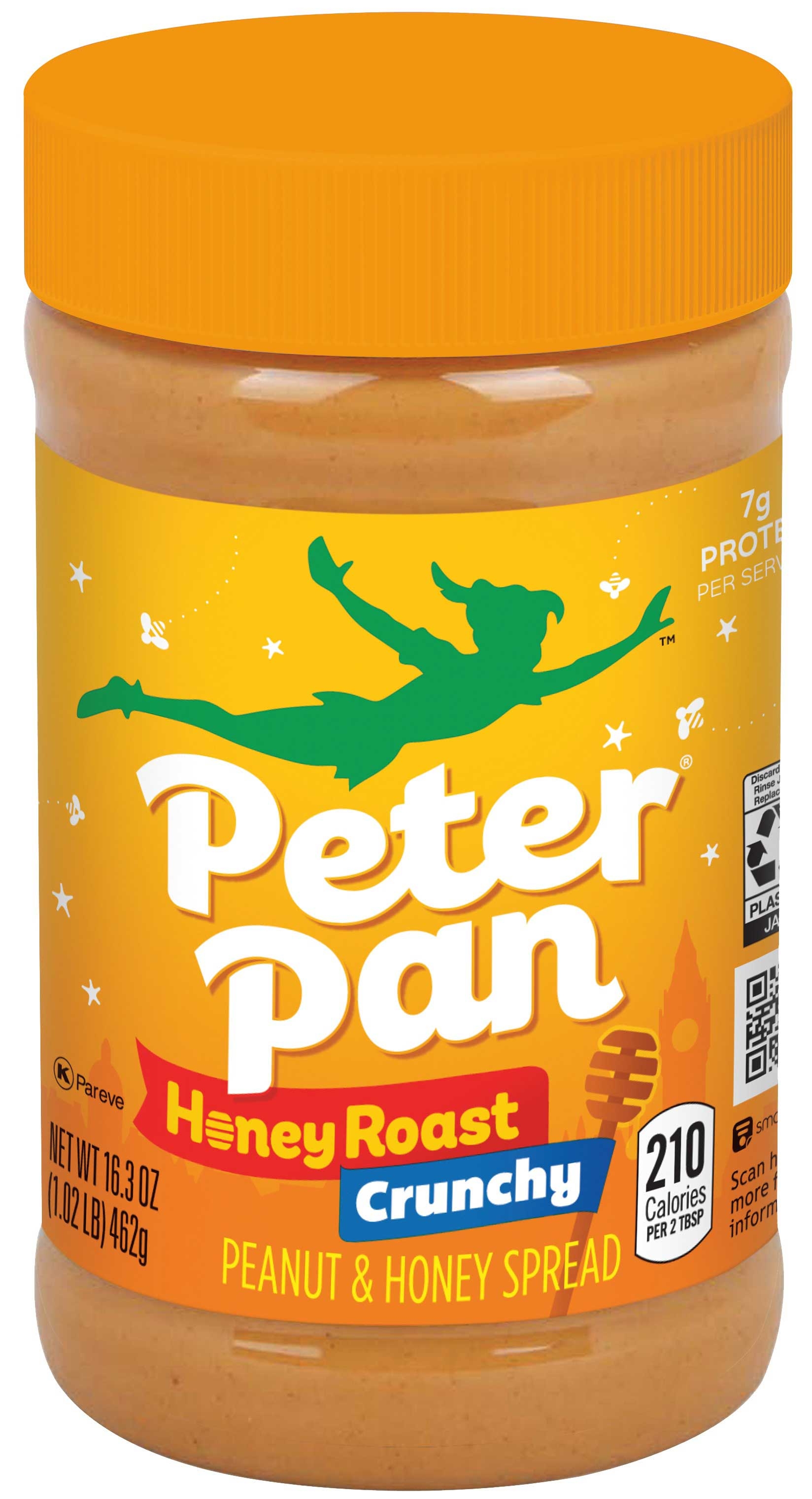 Peter Pan Honey Roast Crunchy Peanut Butter, 16.3 Ounce -- 12 per case