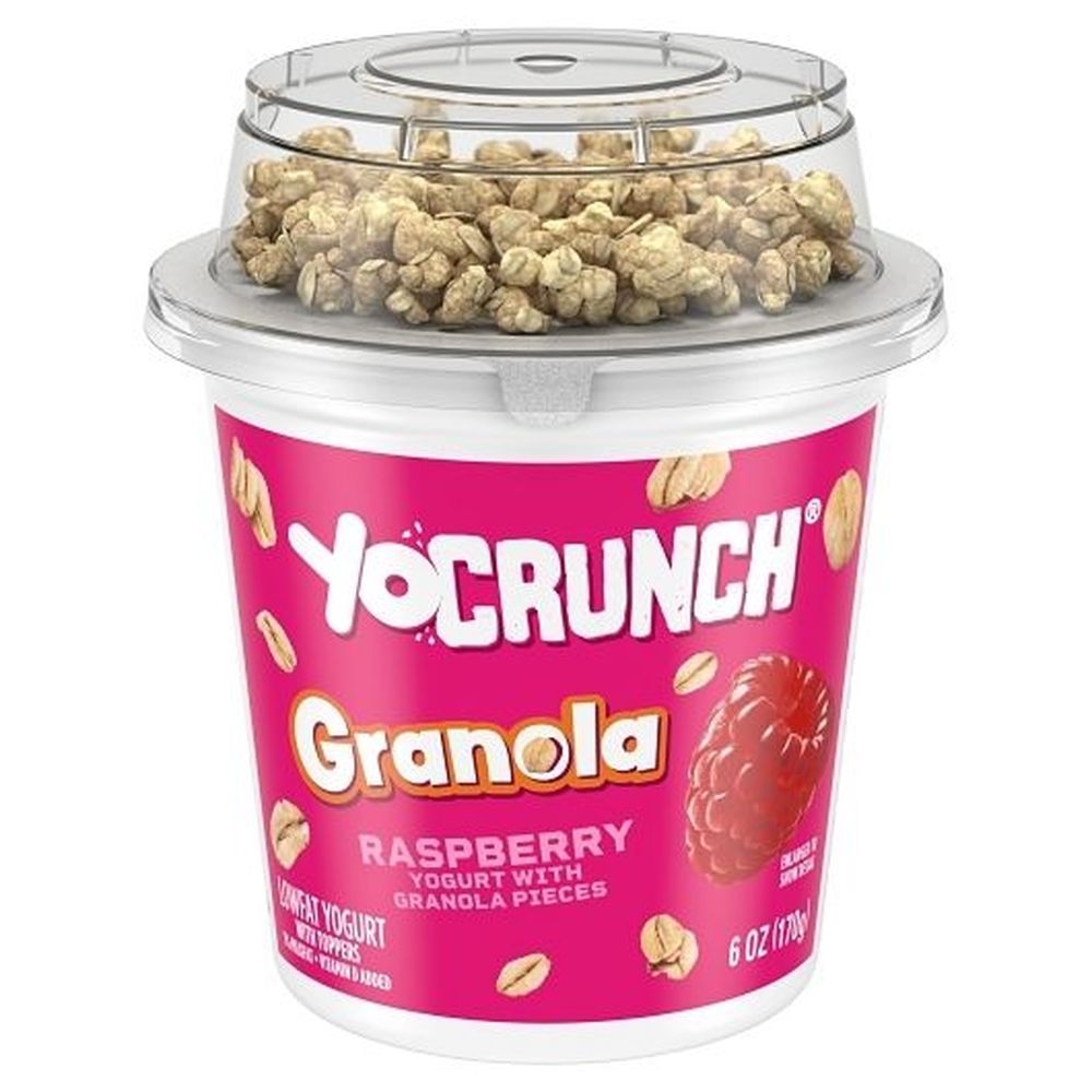 Yocrunch Low Fat Raspberry Strawberry Yogurt with Granola, 48 Ounce