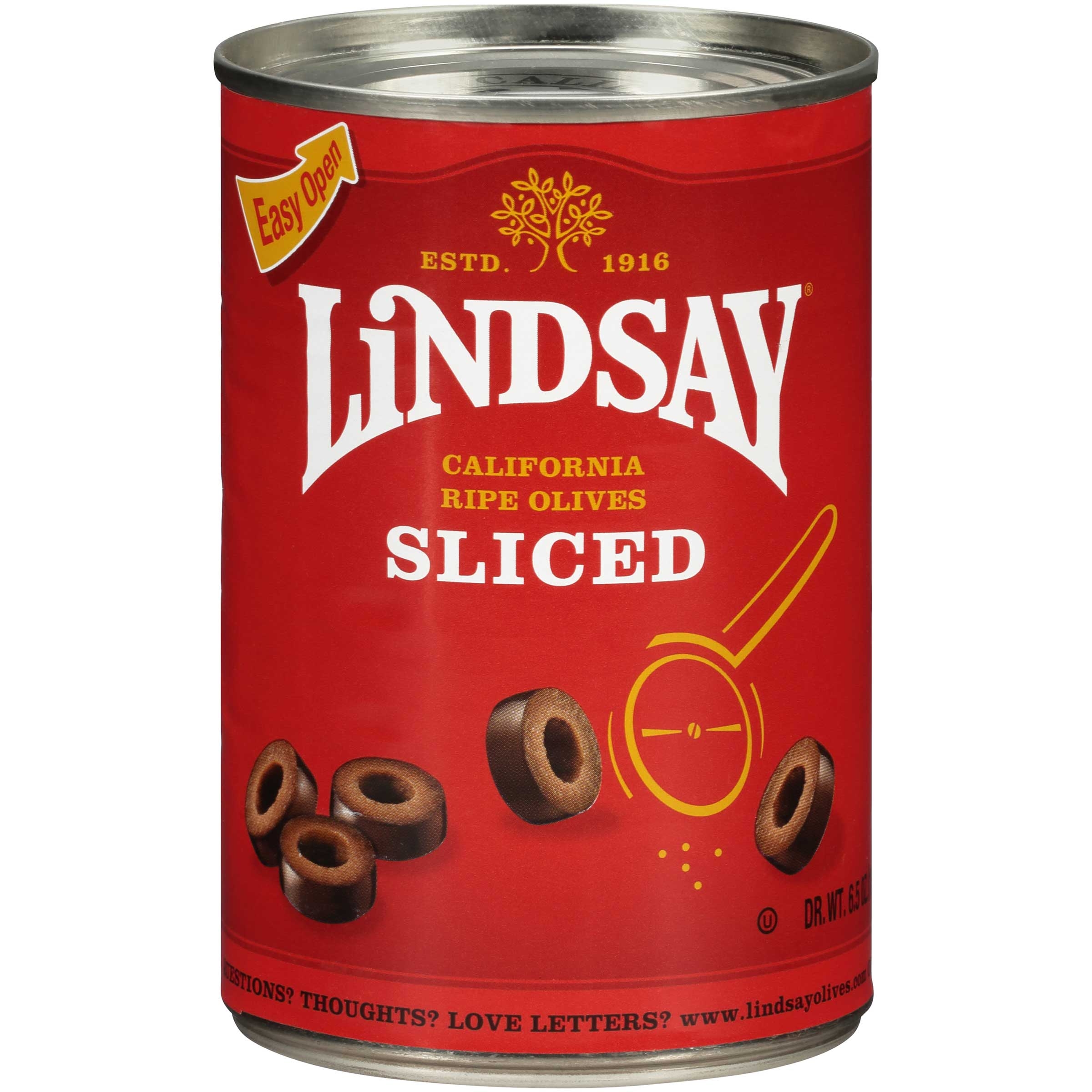 Lindsay Sliced Olive - Tray, 6.5 Ounce -- 12 per case.