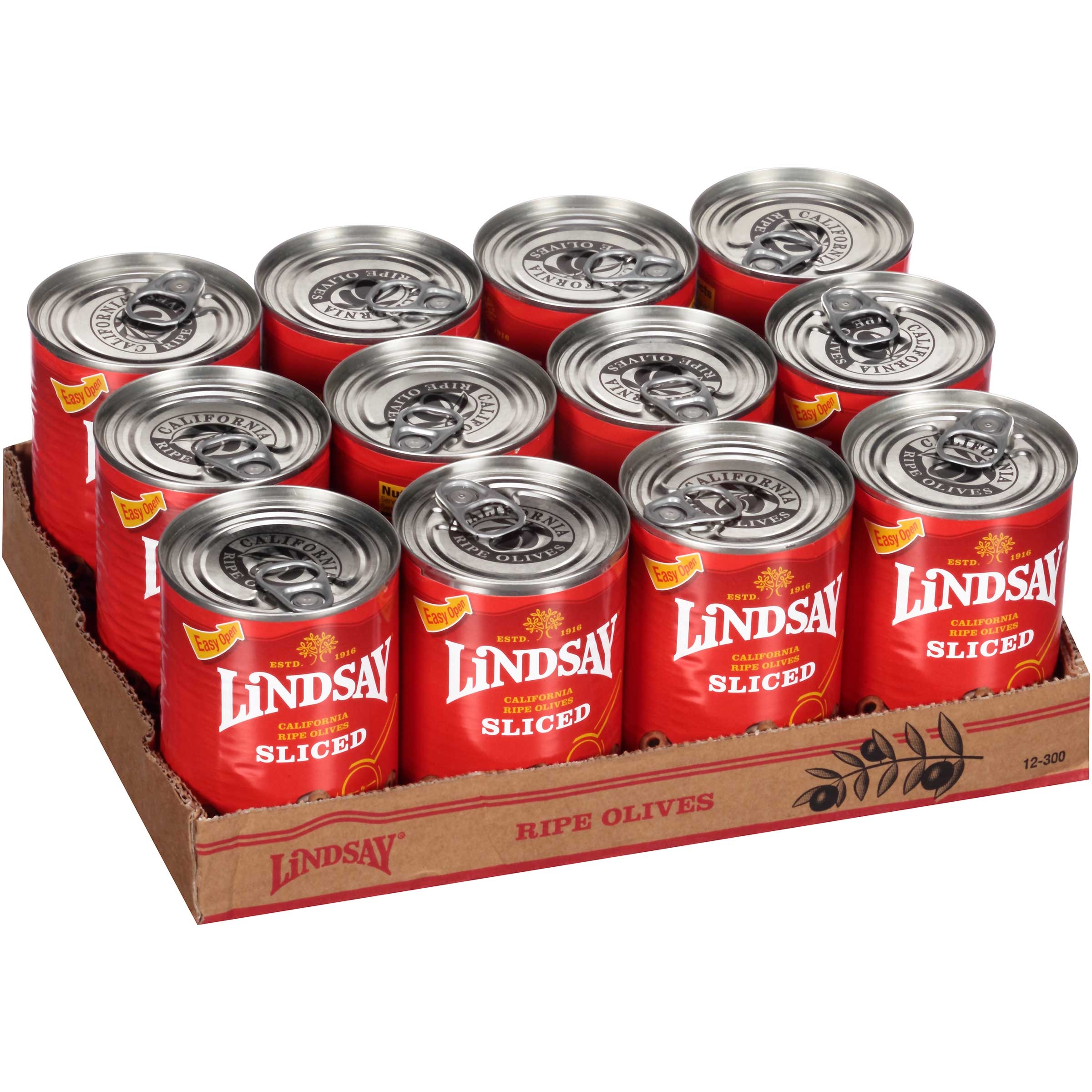 Lindsay Sliced Olive - Tray, 6.5 Ounce -- 12 per case.