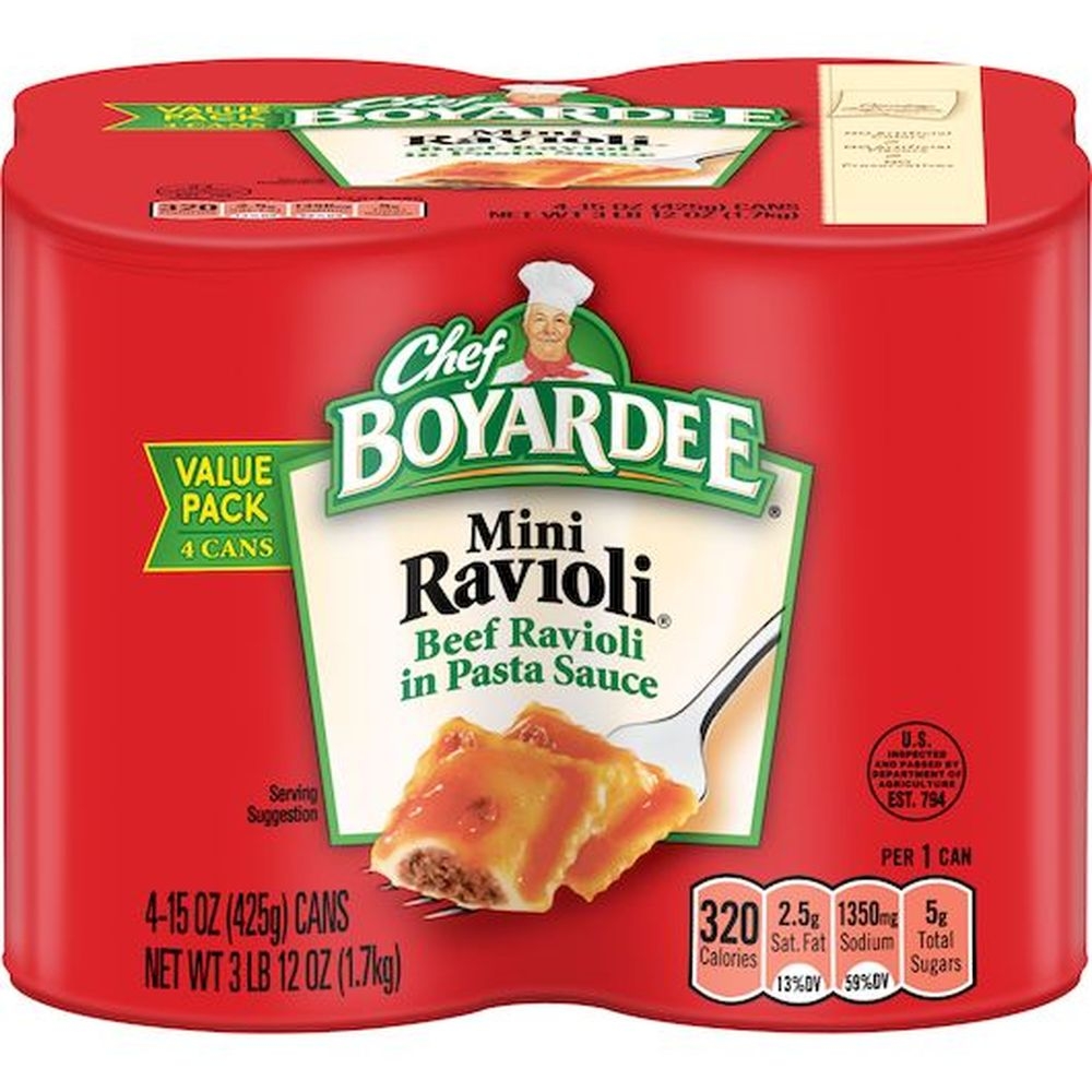 Chef Boyardee Mini Ravioli, 60 Ounce -- 6 per case