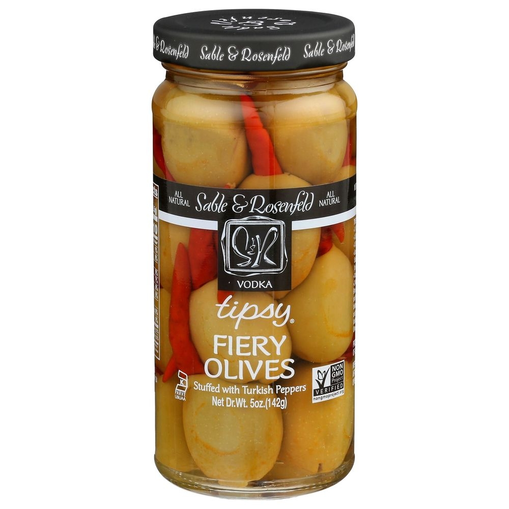 Sable and Rosenfeld Tipsy Fiery Hot Olives, 5 Ounce -- 6 per case