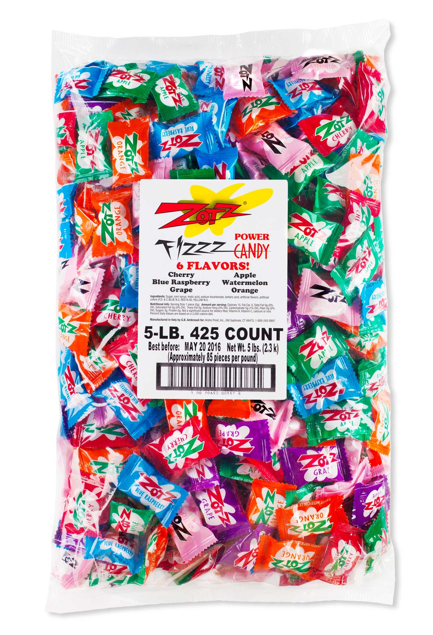 Zotz Assorted Power Candy, 5 Pound -- 3 per case.