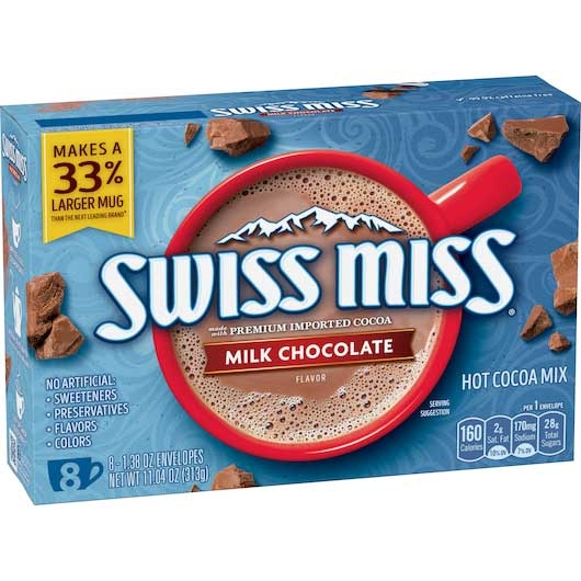 Swiss Miss Milk Chocolate Flavor Hot Cocoa Mix Envelope, 1.38 Ounce -- 96 per case