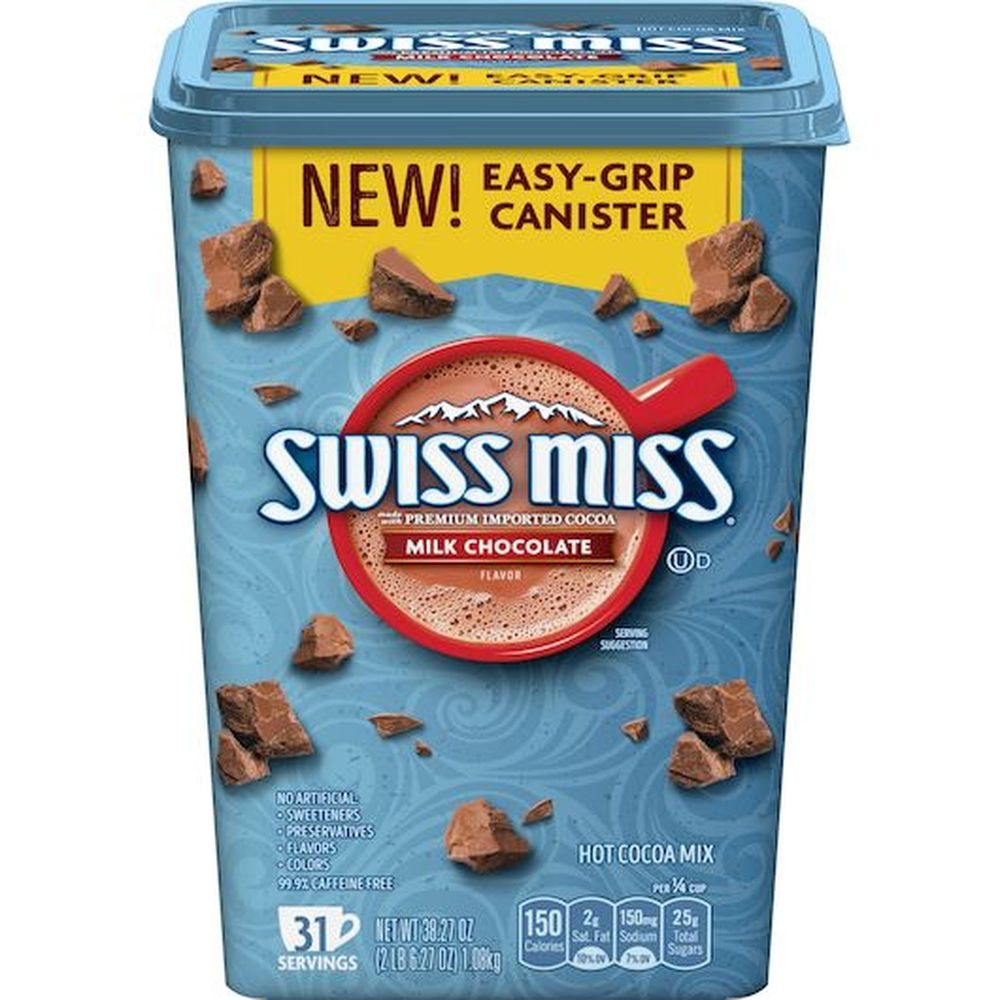 Swiss Miss Milk Chocolate Flavor Hot Cocoa Mix, 38.27 Ounce Can -- 5 per case
