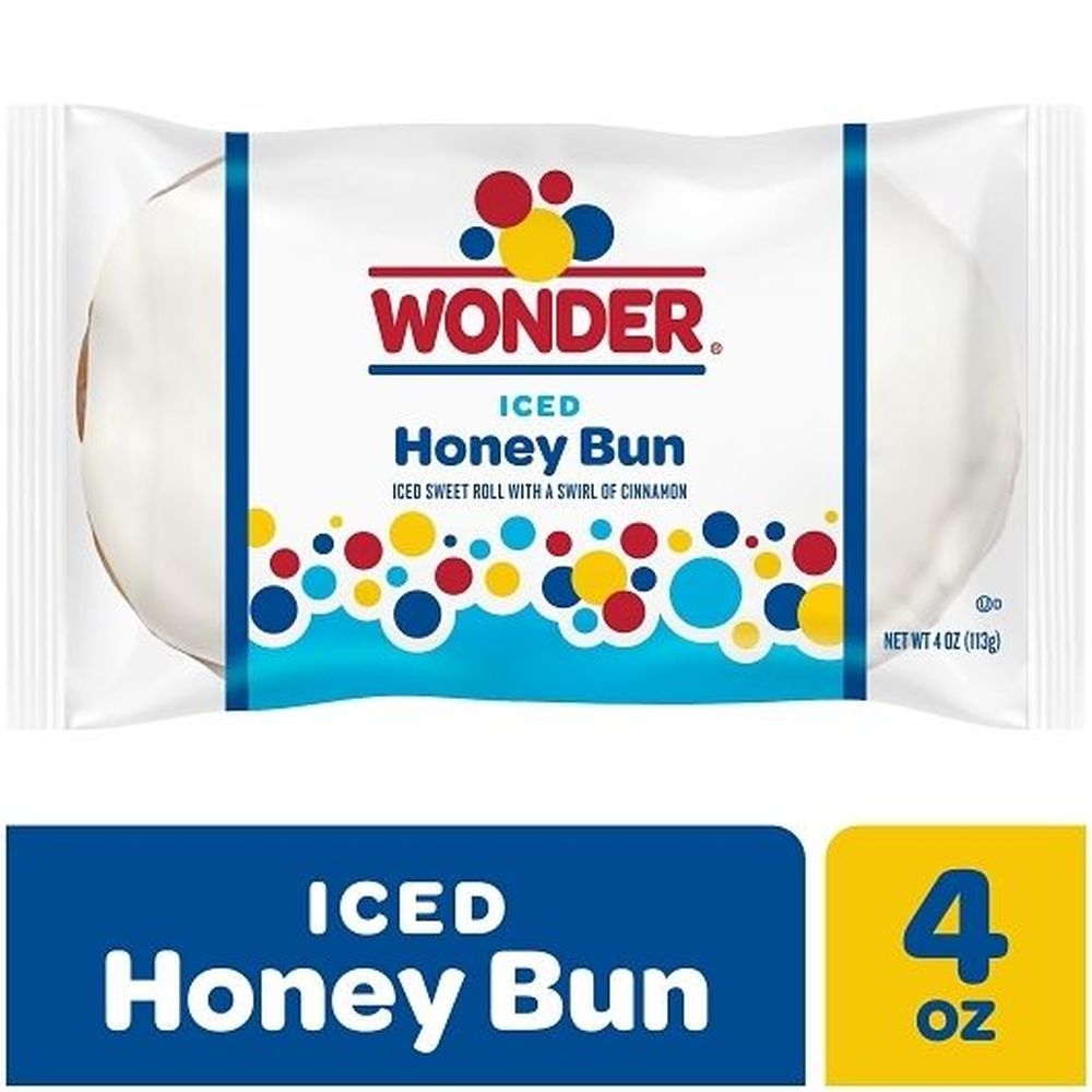 Wonder Iced Honey Bun, 4 Ounce - 36 per case