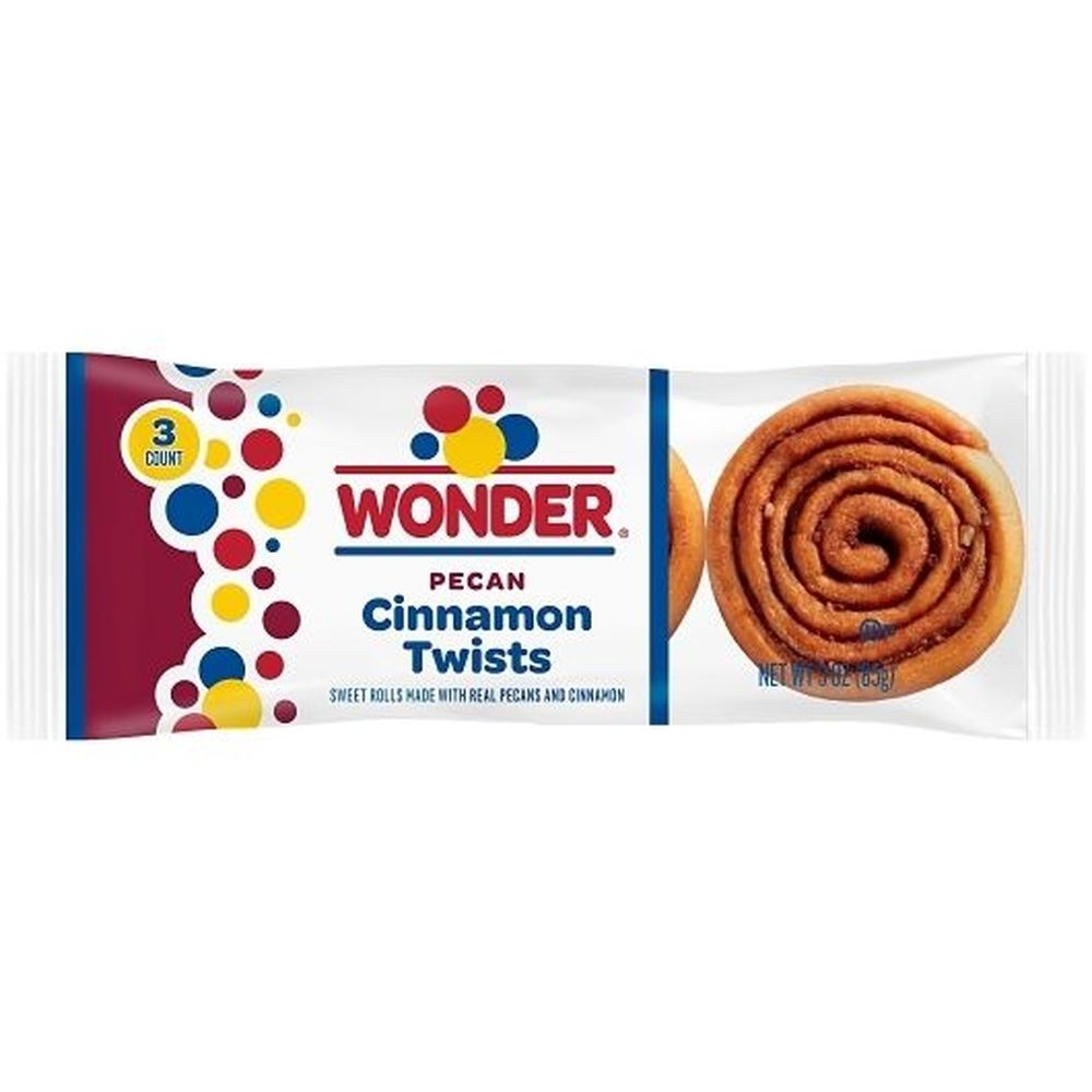 Wonder Cinnamon Pecan Spins, 3 Ounce - 32 per case