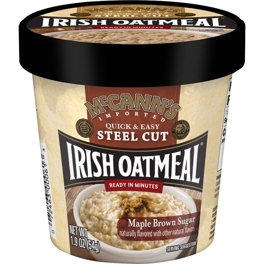 Mccanns Maple Brown Sugar Quick and Easy Steel Cut Irish Oatmeal, 1.9 Ounce Cup -- 12 per case