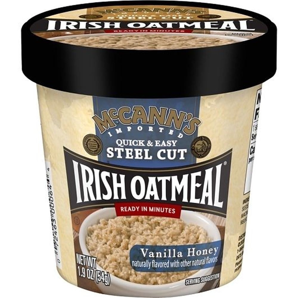 Mccanns Vanilla Bean Honey Quick and Easy Steel Cut Irish Oatmeal, 1.9 Ounce Cup -- 12 per case