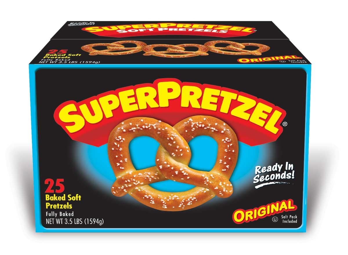 J and J Snack Super Baked Soft Pretzel -- 100 per case.