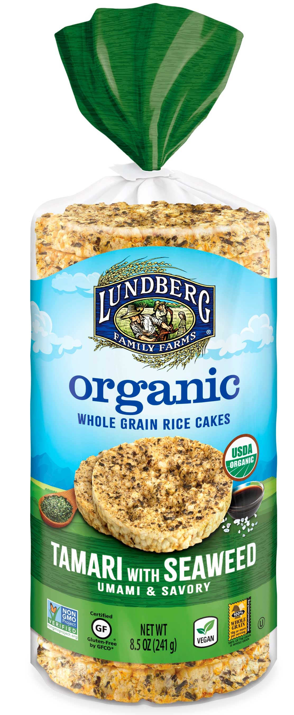 Lundberg Family Farms Tamari with Seaweed Rice Cake -- 6 per case