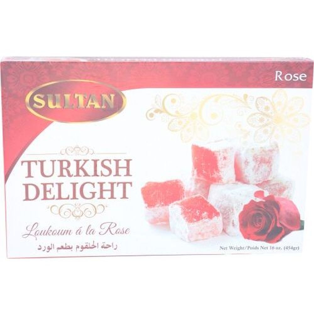 Sultan Turkish Delight Rose Candy, 16 Ounce -- 6 per case