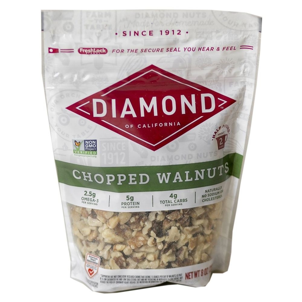 Diamond Chopped Walnuts, 8 Ounce -- 12 per case