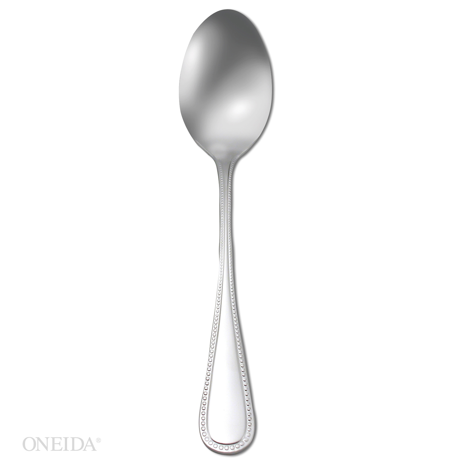 Oneida Pearl Stainless Steel Serving Spoon -- 144 per case.