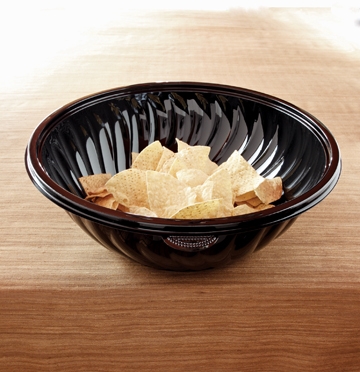 Yoshi Ware Emi PrepServe Pet Black Bowl, 320 Ounce -- 25 per case.