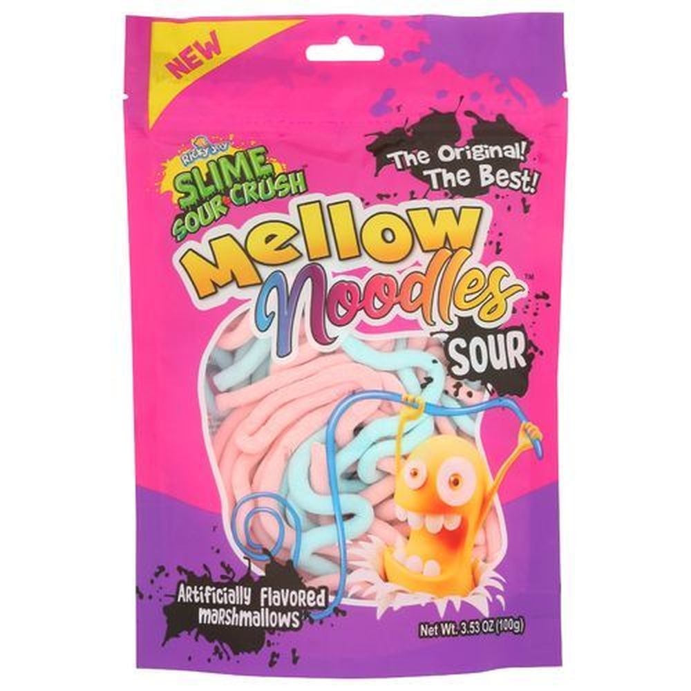 Ricky Joy Mellow Noodles Sour Candy, 3.53 Ounce -- 18 per case