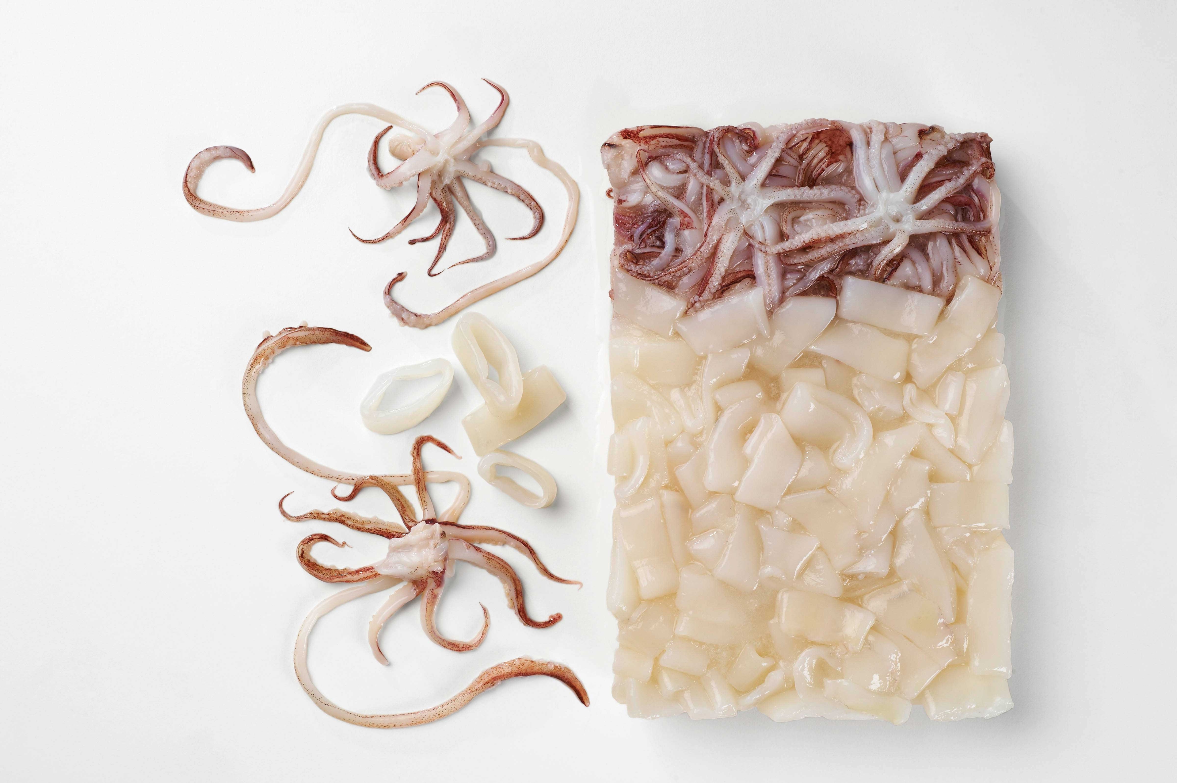Panapesca Fully Cleaned Squid Loligo Ring And Tenticles, 5/8 Inch Wide Cut, 2.5 Pound -- 4 Per Case