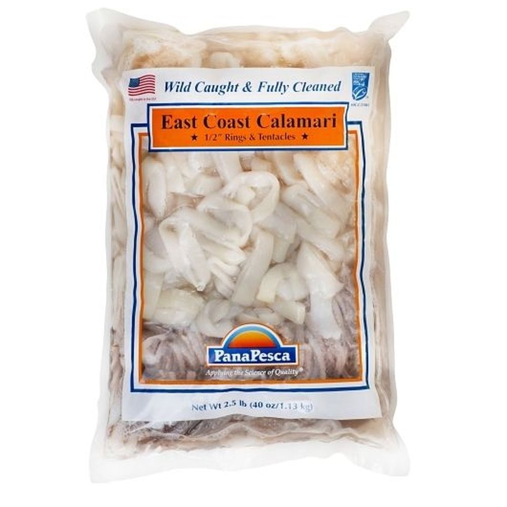 Panapesca East Coast Calamari Illex Rings and Tents, 2.5 Pound -- 4 per case
