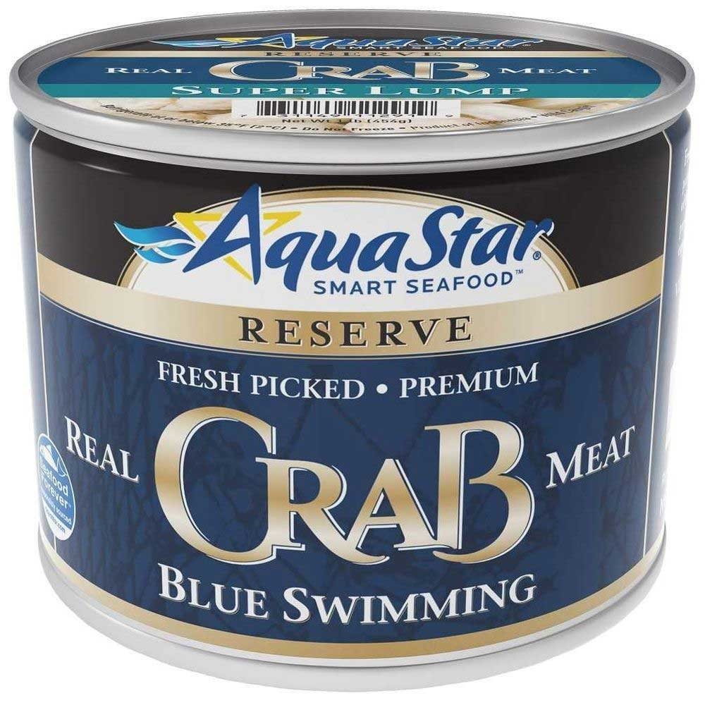 Aqua Star Reserve Pasteurized Blue Swimming Crab Meat Super Lump, 16 Ounce -- 6 per case
