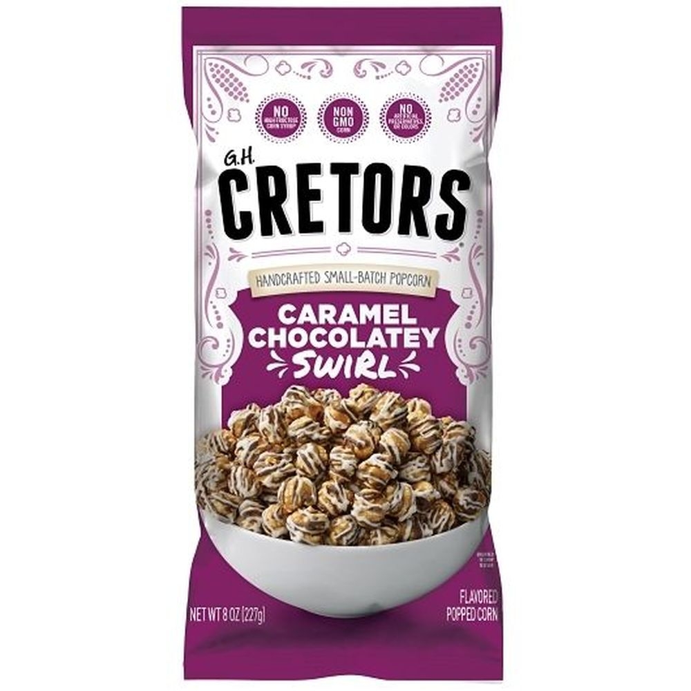 Gh Cretors Caramel Chocolatey Swirl Flavored Popped Corn, 8 Ounce -- 12 per case