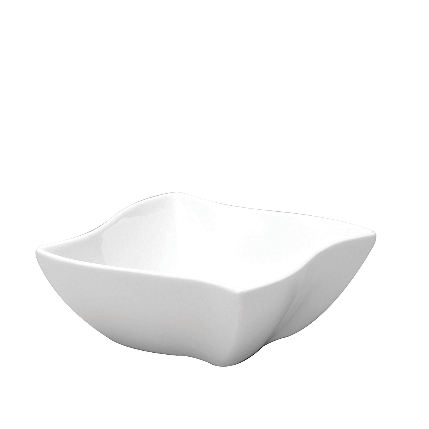 Buffalo Bright White Ware Rolled Edge Undecorated Wave Bowls, 7 inch -- 24 per case.