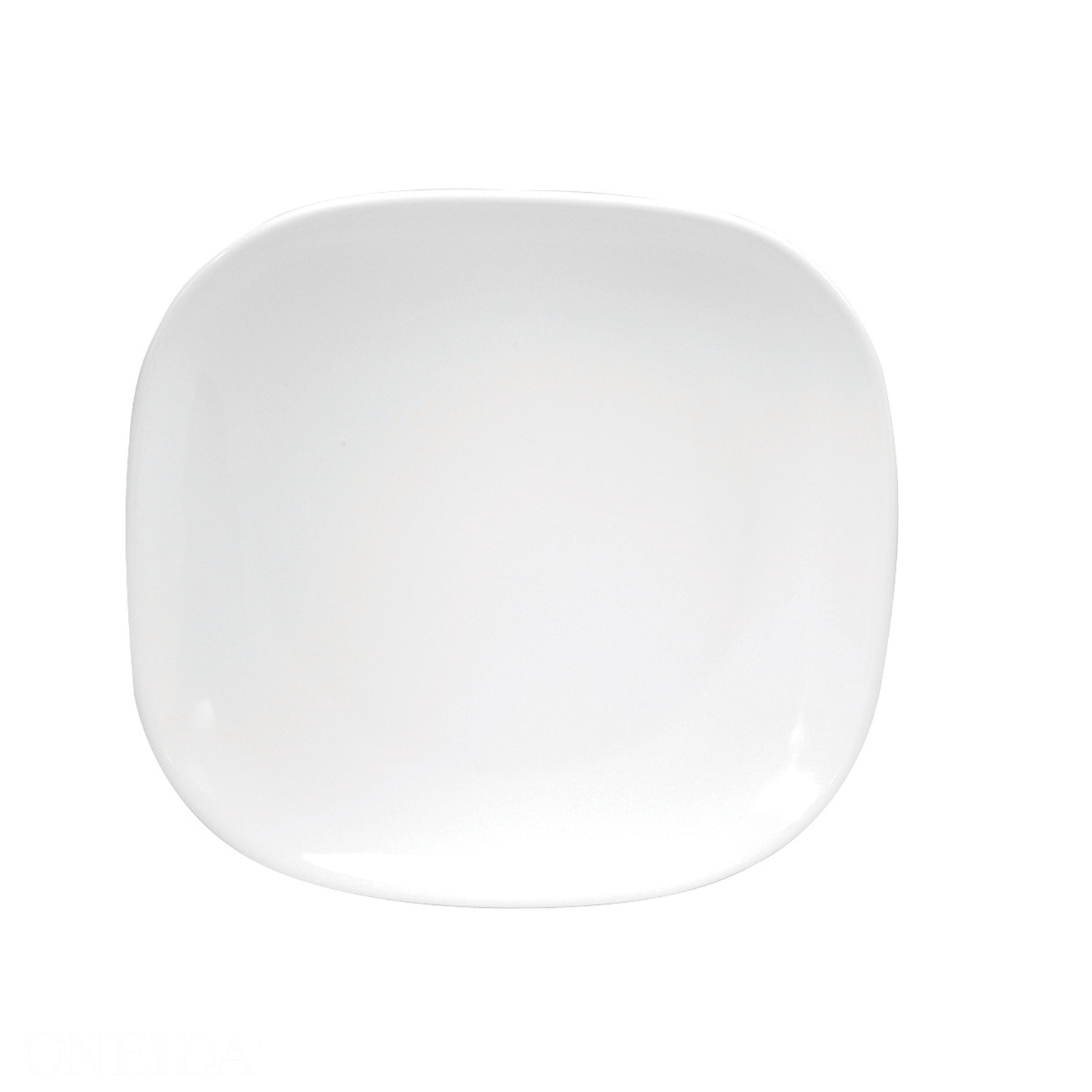 Buffalo Cream White Undecorated Narrow Rim Square Plate, 7 1/16 inch -- 36 per case.