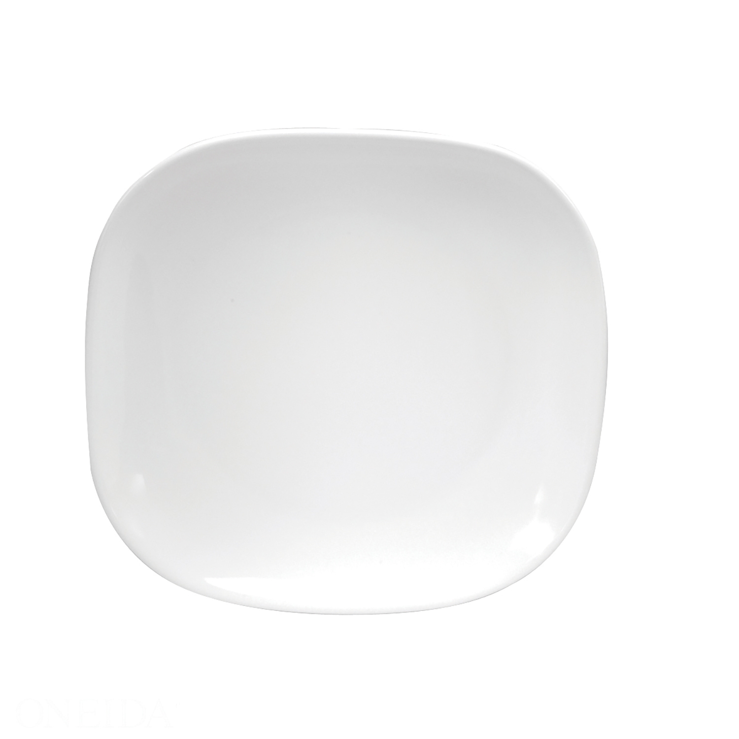 Buffalo Cream White Undecorated Narrow Rim Square Plate, 9 3/4 inch -- 12 per case.